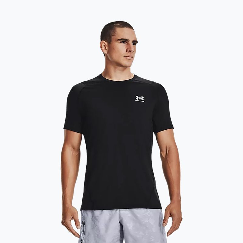 Maglietta da allenamento Under Armour UA Hg Armour Fitted nero/bianco da uomo