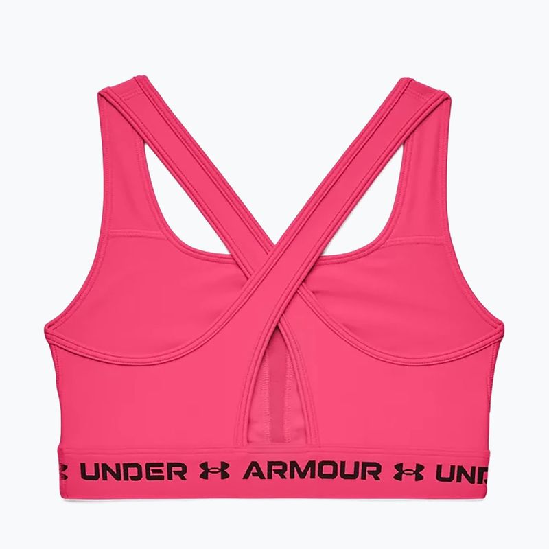 Reggiseno fitness Under Armour Crossback Mid cerise/cerise/nero 4