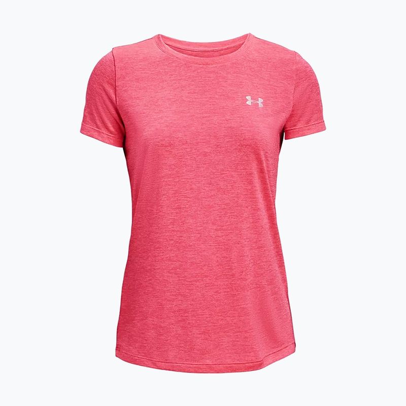 Maglietta da allenamento Under Armour Tech SSC da donna - Twist cerise/pink lemonade/argento metallico 5