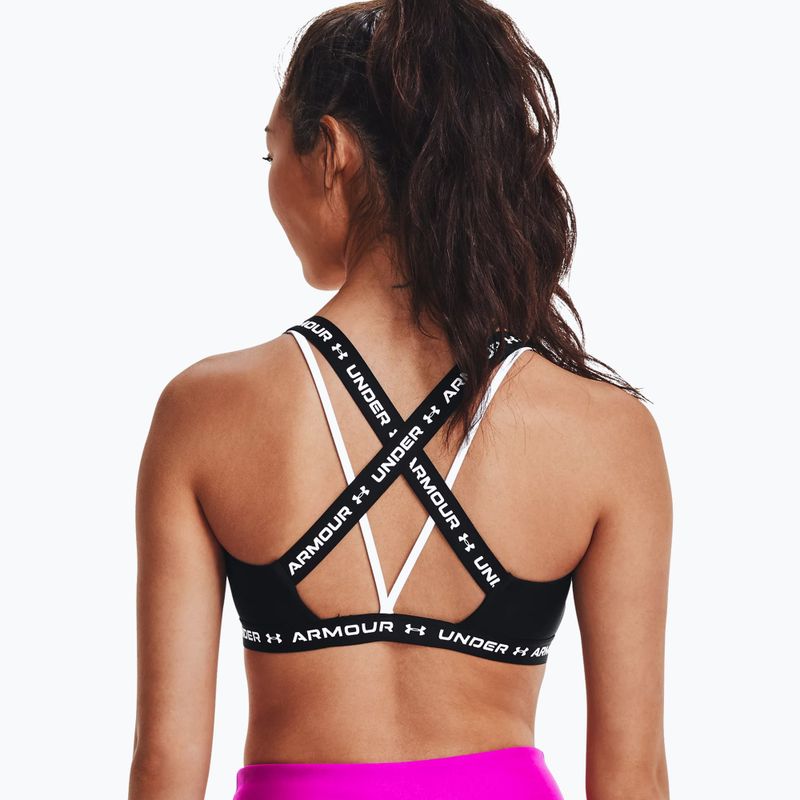 Reggiseno fitness Under Armour Crossback Low nero/bianco/bianco 2
