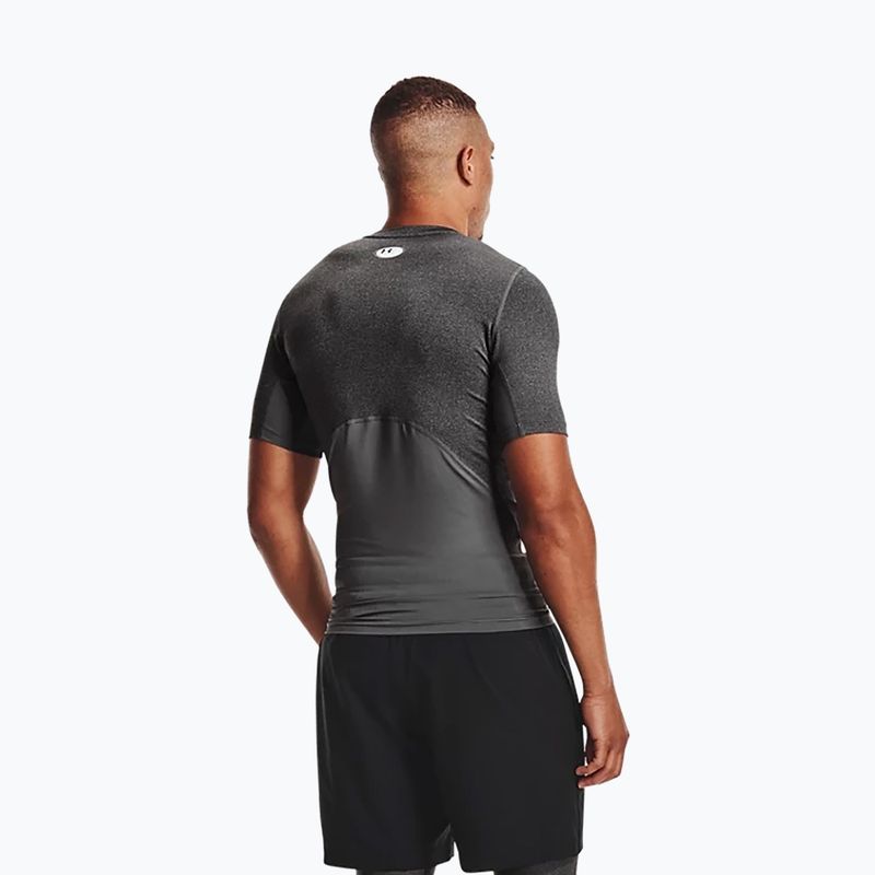 Maglietta da allenamento Under Armour da uomo HG Armour Comp carbon heather/nero 3