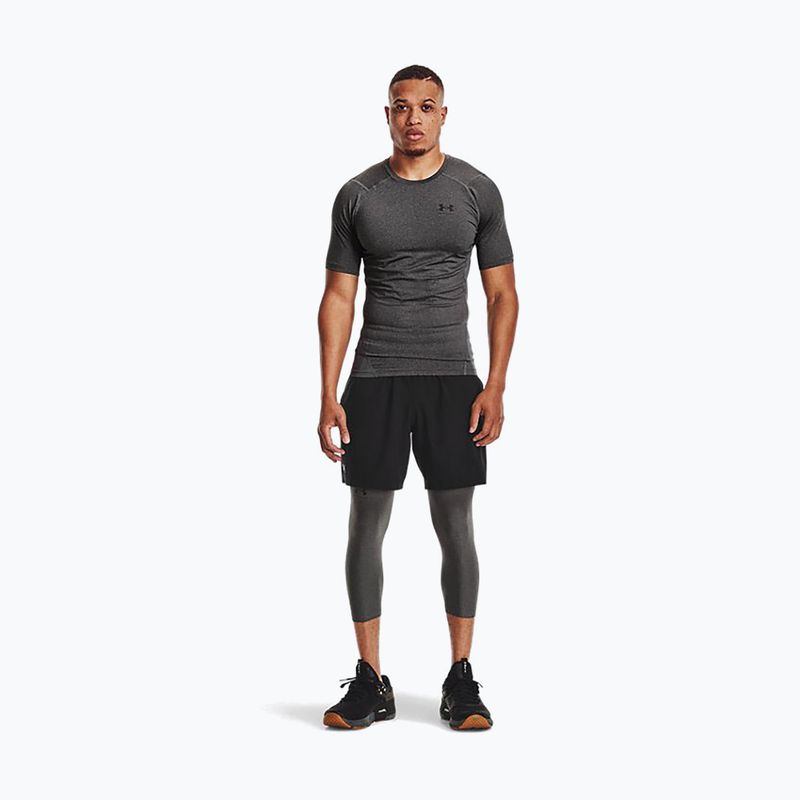 Maglietta da allenamento Under Armour da uomo HG Armour Comp carbon heather/nero 2