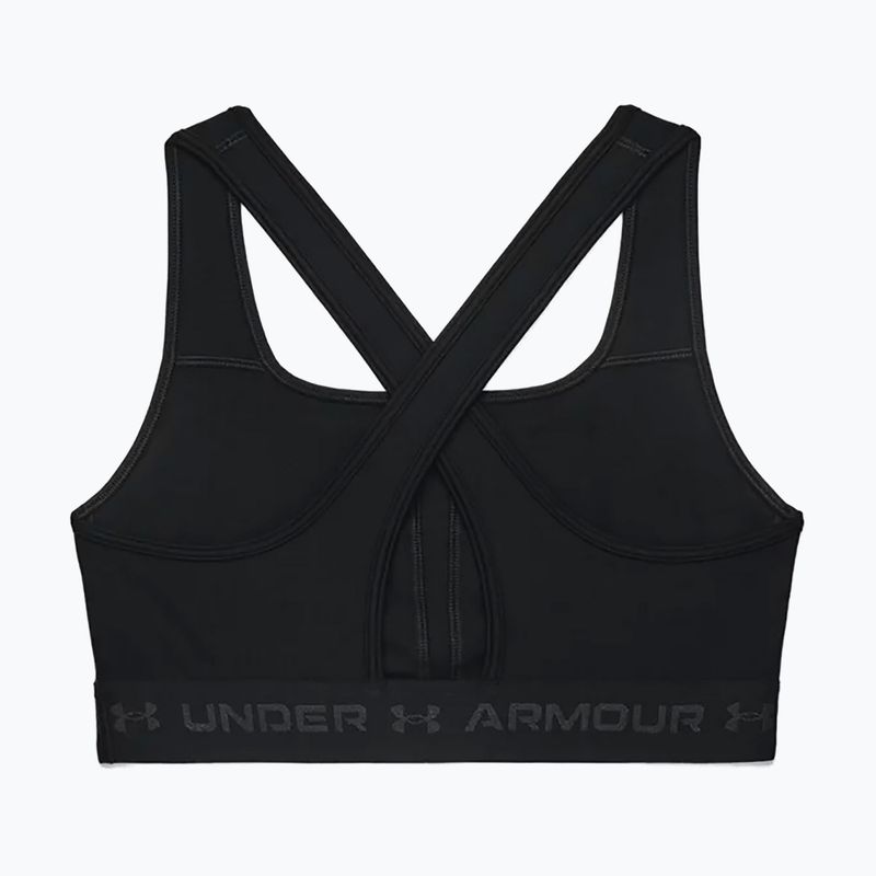 Reggiseno fitness Under Armour Crossback Mid nero/nero/grigio 4