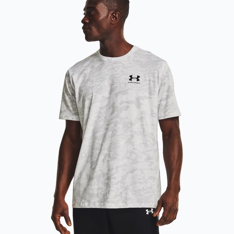 Maglietta Under Armour ABC Camo bianca/grigia moderna da uomo 3