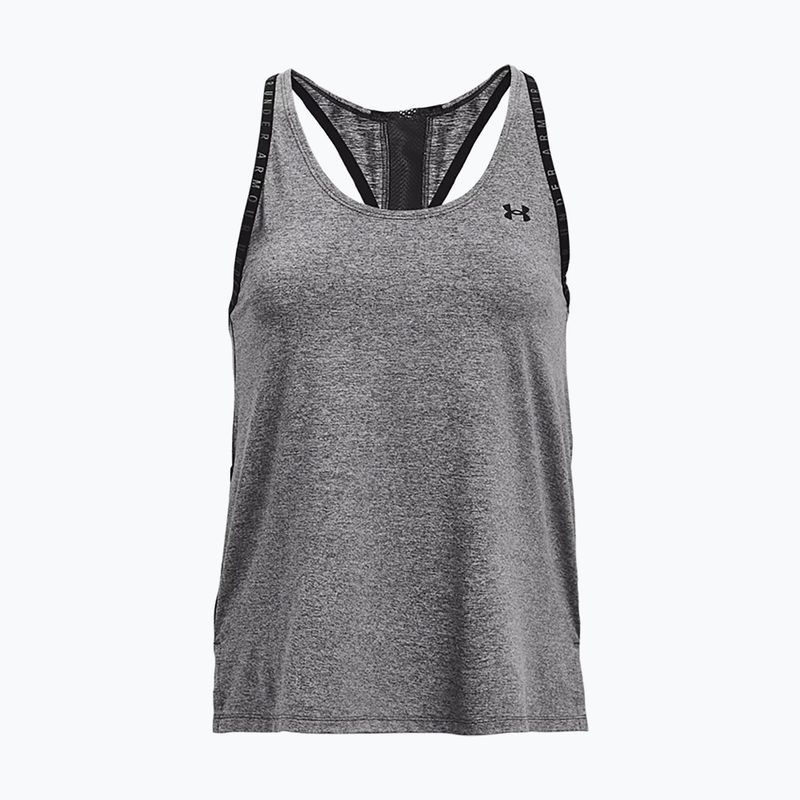 Under Armour UA Knockout Mesh Back Tank canotta jet gray light heather/nero/nero da donna per allenamento 5