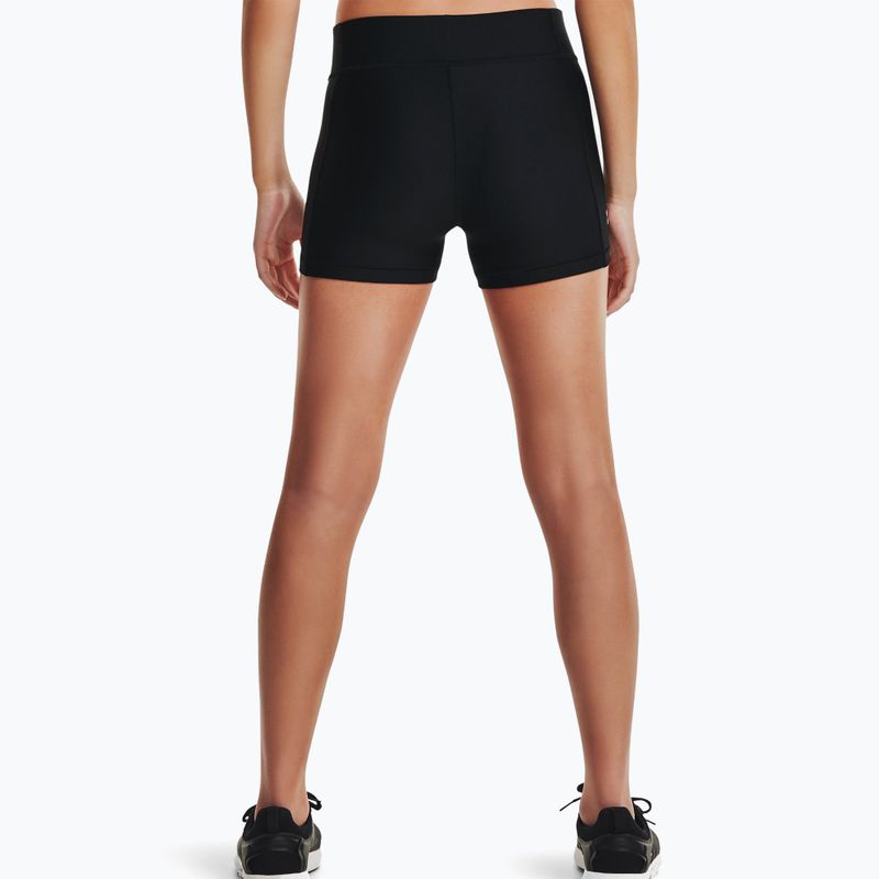 Pantaloncini da allenamento Under Armour Mid Rise nero/bianco da donna 2