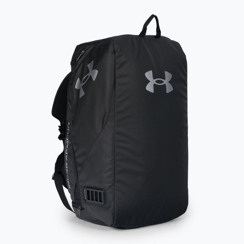 Under Armour Contain Duo Duffle M 50 l borsa da allenamento nero/nero/argento metallico 2
