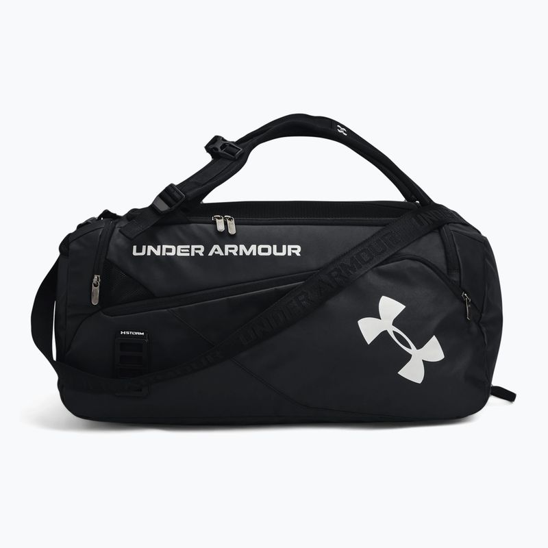 Under Armour Contain Duo Duffle M 50 l borsa da allenamento nero/nero/argento metallico 6
