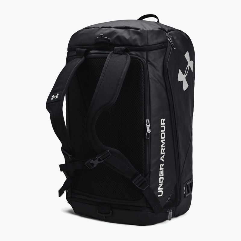 Under Armour Contain Duo Duffle M 50 l borsa da allenamento nero/nero/argento metallico 8
