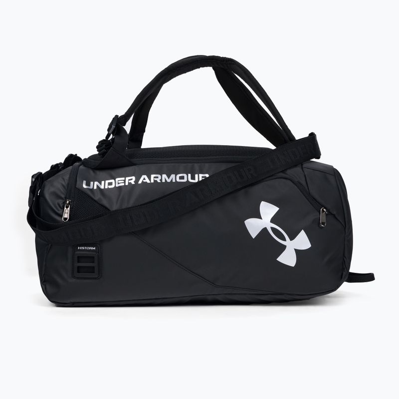 Under Armour Contain Duo Duffle S 40 l borsa da allenamento nero/nero/argento metallico