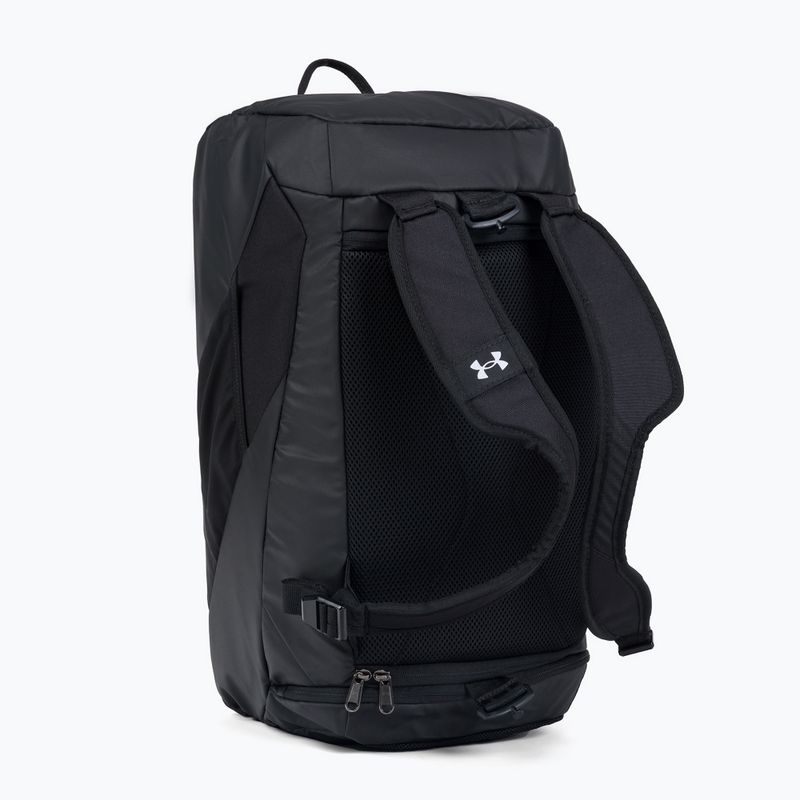 Under Armour Contain Duo Duffle S 40 l borsa da allenamento nero/nero/argento metallico 3