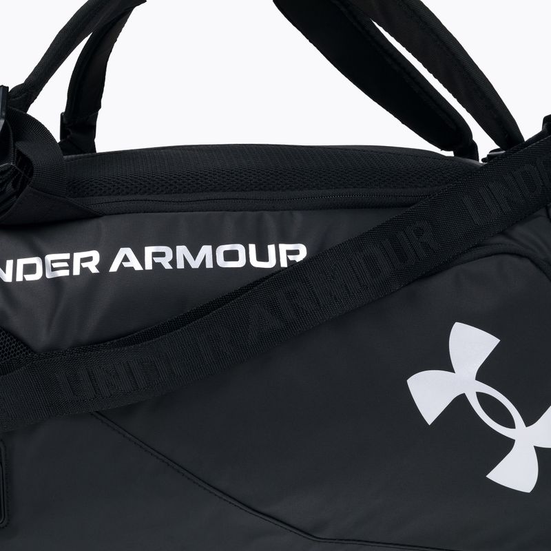 Under Armour Contain Duo Duffle S 40 l borsa da allenamento nero/nero/argento metallico 4