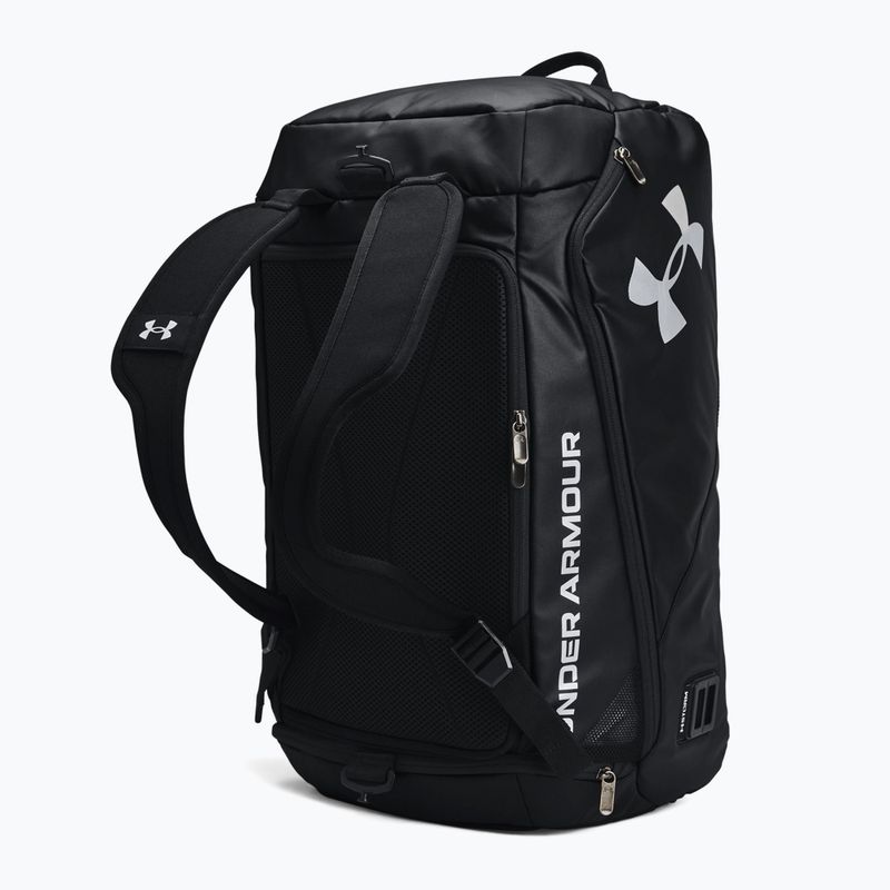 Under Armour Contain Duo Duffle S 40 l borsa da allenamento nero/nero/argento metallico 11