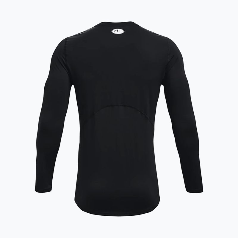 Under Armour uomo manica lunga da allenamento UA Hg Armour Fitted nero/bianco 2