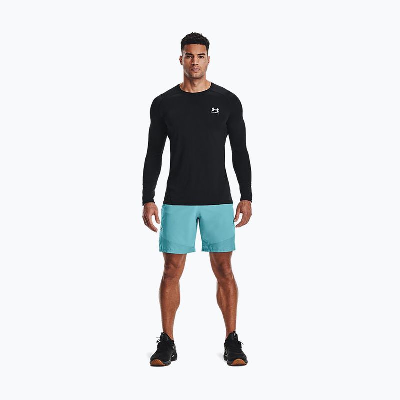 Under Armour uomo manica lunga da allenamento UA Hg Armour Fitted nero/bianco 5