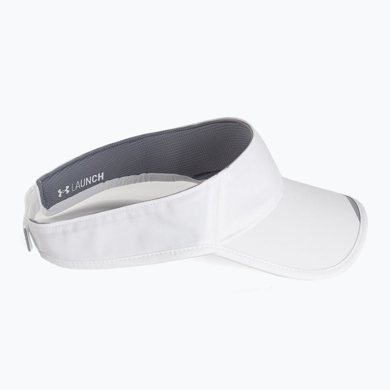 Visiera Under Armour Launch Run Isochill bianca da uomo 2