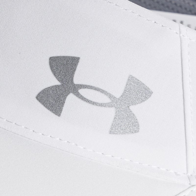 Visiera Under Armour Launch Run Isochill bianca da uomo 5
