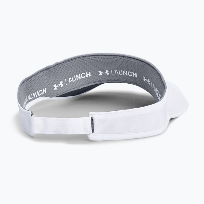 Visiera Under Armour Launch Run Isochill bianca da uomo 7