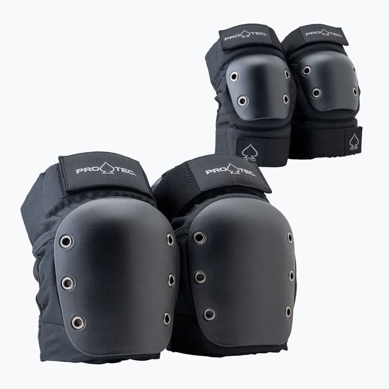 Pro-Tec Street Open Back Set di protezioni per ginocchia e gomiti nero