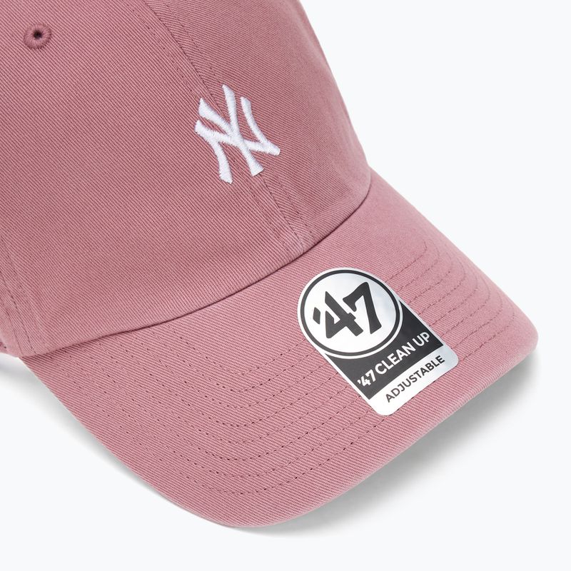 47 Marca MLB New York Yankees Base Runner cap CLEAN UP malva 3