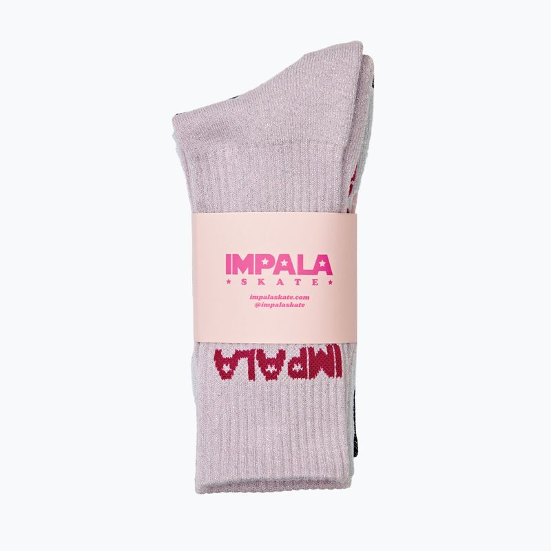 IMPALA Skate calze da donna 3 paia scintillanti 3