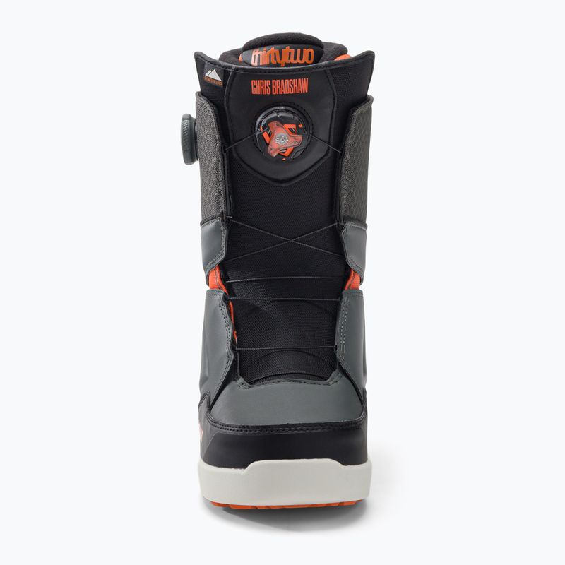 Scarponi da snowboard ThirtyTwo Lashed Double Boa Bradshaw grigio/nero/arancio da uomo 3