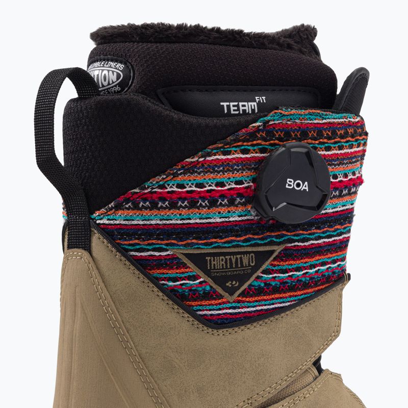Scarponi da snowboard da donna ThirtyTwo Lashed Double Boa W'S tan/gum 8