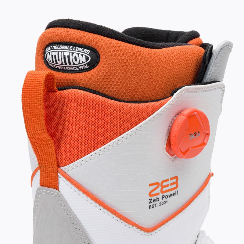 Scarponi da snowboard ThirtyTwo Lashed Double Boa Powell '22 da uomo grigio/bianco/arancio 8