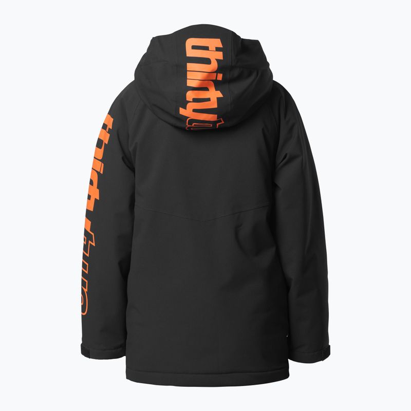 Giacca da snowboard da bambino ThirtyTwo Youth Grasser Insulated nero/arancio 2