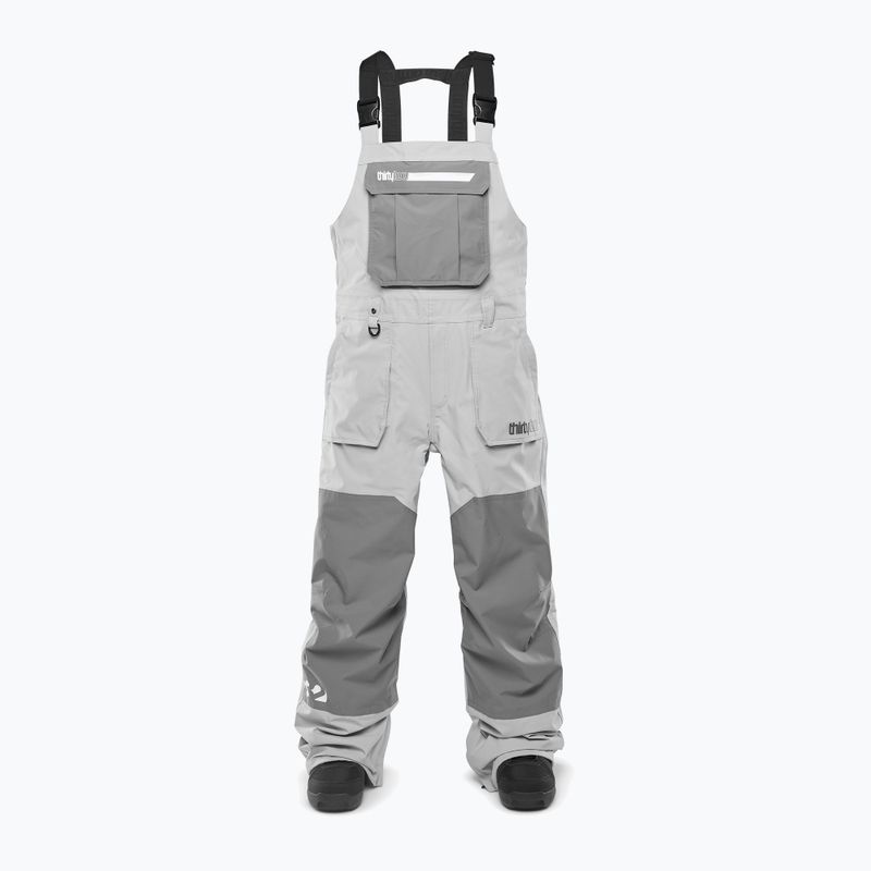 Pantaloni da snowboard da uomo ThirtyTwo Basement Bib charcoal