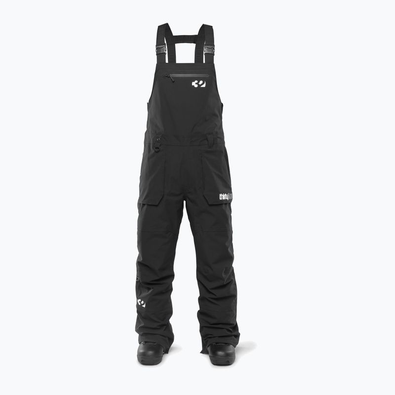 Pantaloni da snowboard da donna ThirtyTwo Basement Bib nero