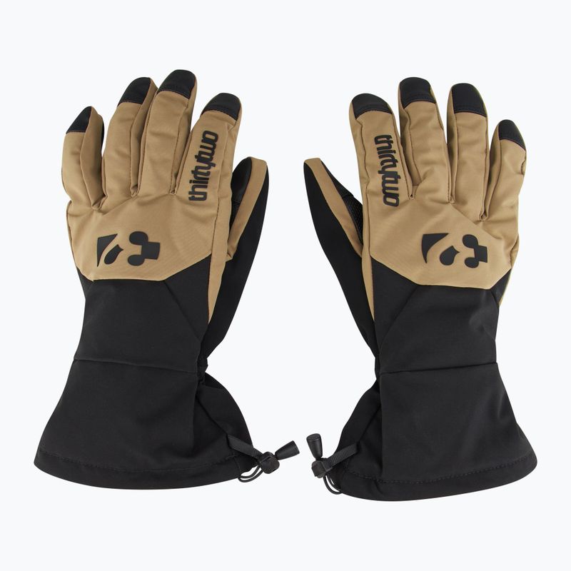 Guanto da snowboard ThirtyTwo Lashed da uomo color kaki 2