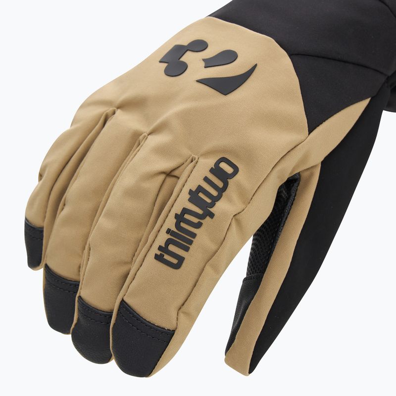Guanto da snowboard ThirtyTwo Lashed da uomo color kaki 4