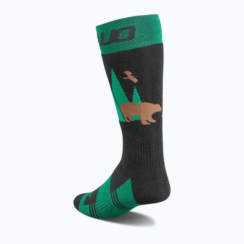 Calzini da snowboard ThirtyTwo Double nero/verde da uomo 2