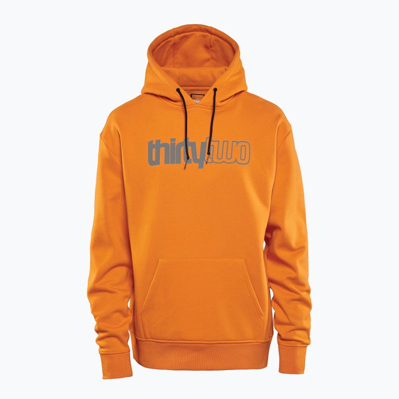 Felpa con cappuccio ThirtyTwo Double Tech da uomo grigio/arancio