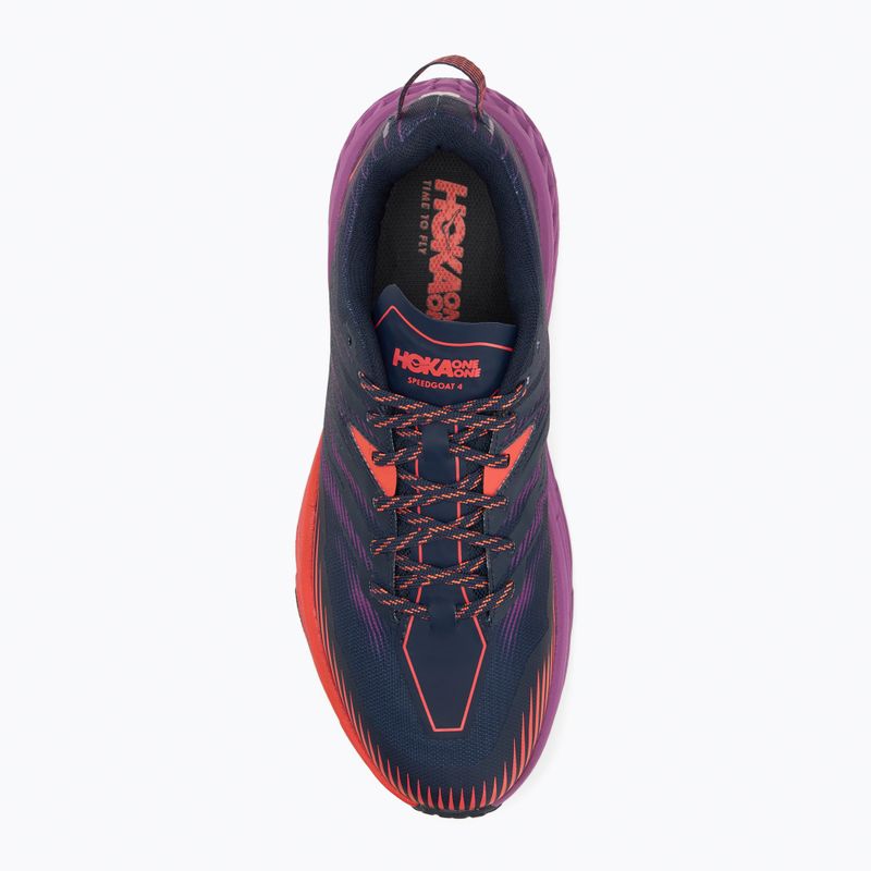 Scarpe da corsa da donna HOKA Speedgoat 4 spazio esterno/corallo caldo 5