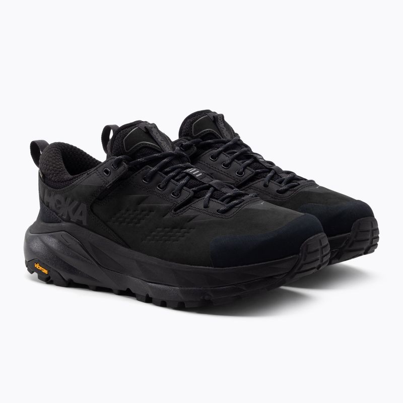 Scarpe da trekking da uomo HOKA Kaha Low GTX nero/grigio carbone 5