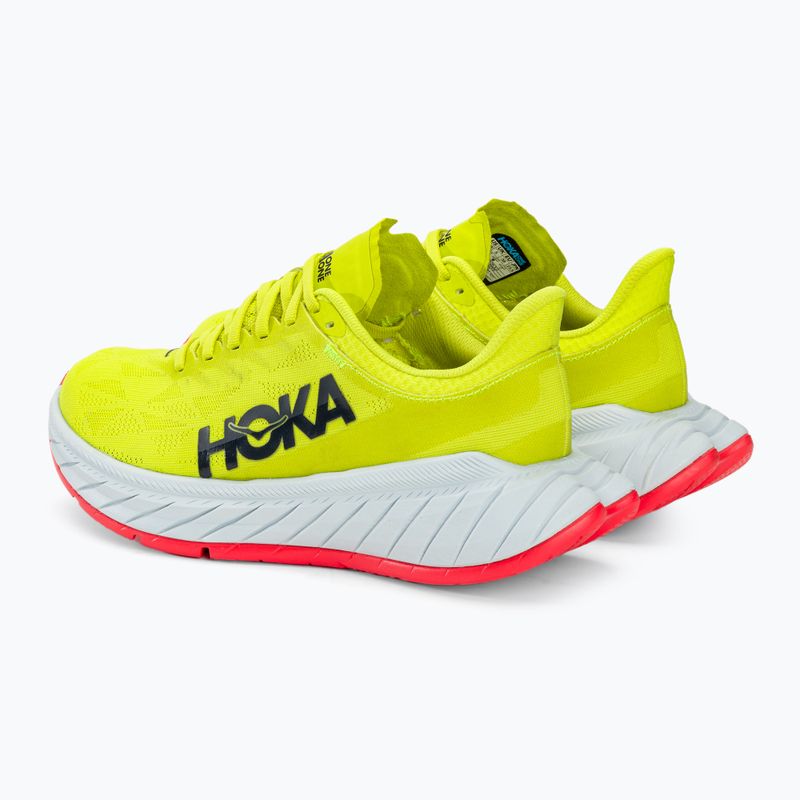Scarpe da corsa da donna HOKA Carbon X 2 evening primrose/fiesta 4