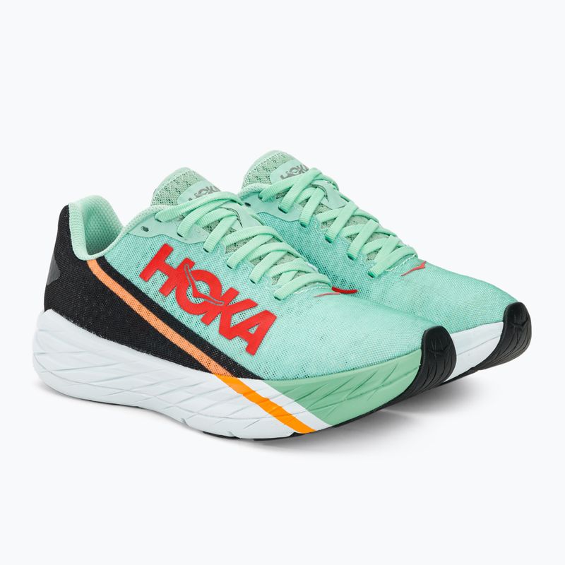 Scarpe da corsa HOKA Rocket X blu/nero con guscio d'uovo 5