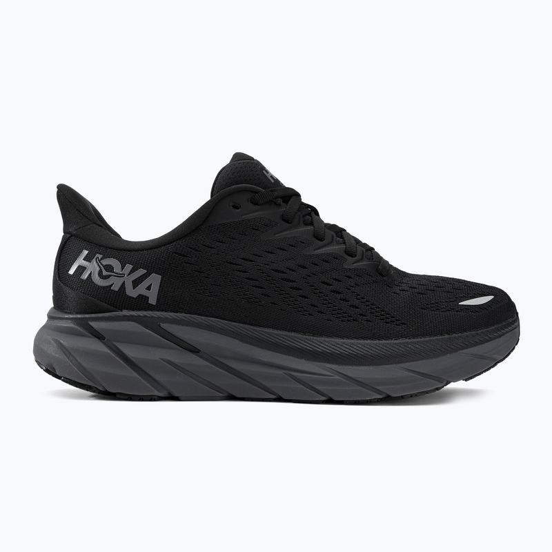 Scarpe da corsa da uomo HOKA Clifton 8 nero/nero 2