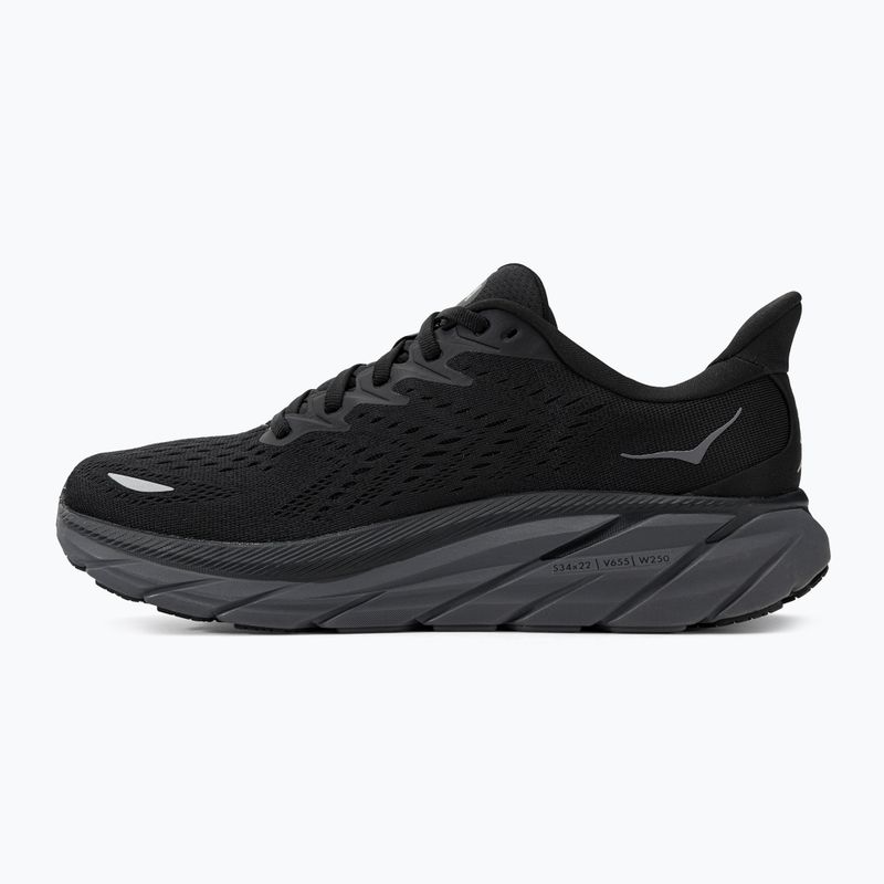 Scarpe da corsa da uomo HOKA Clifton 8 nero/nero 3
