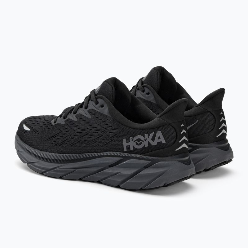 Scarpe da corsa da uomo HOKA Clifton 8 nero/nero 4