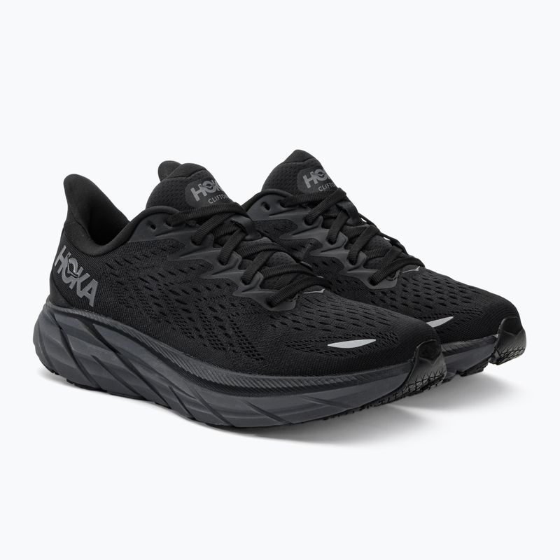 Scarpe da corsa da uomo HOKA Clifton 8 nero/nero 5