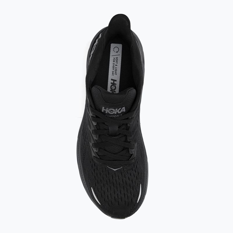 Scarpe da corsa da uomo HOKA Clifton 8 nero/nero 6