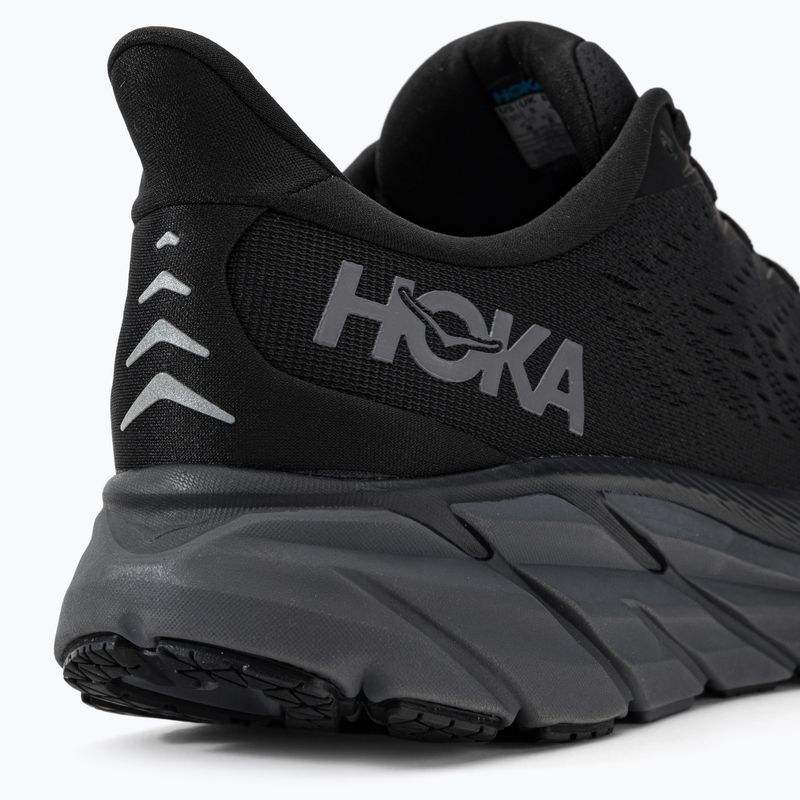 Scarpe da corsa da uomo HOKA Clifton 8 nero/nero 10