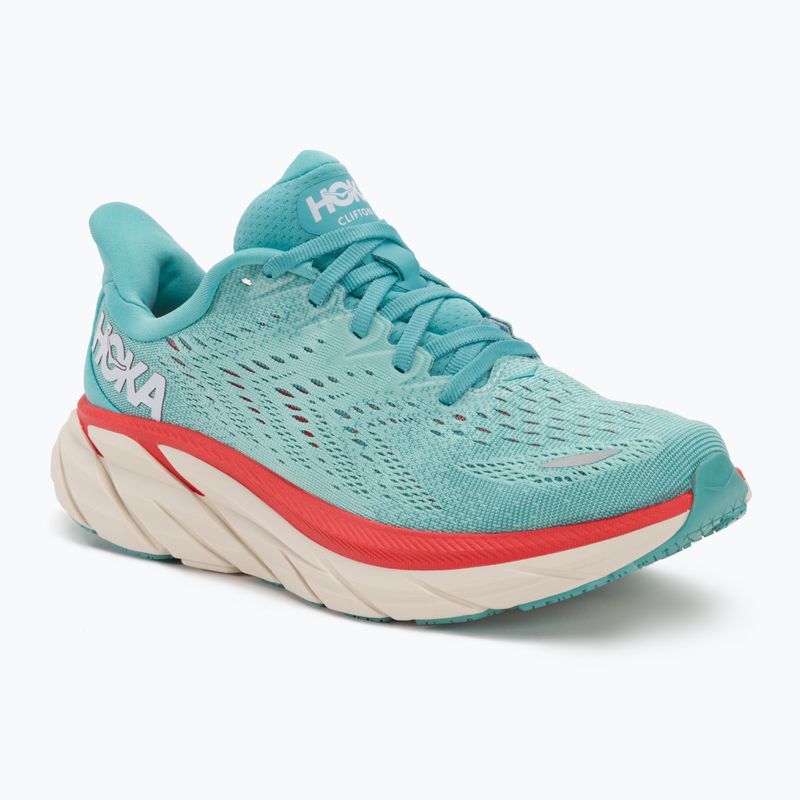 Scarpe da corsa da donna HOKA Clifton 8 Wide aquarelle/eggshell blue
