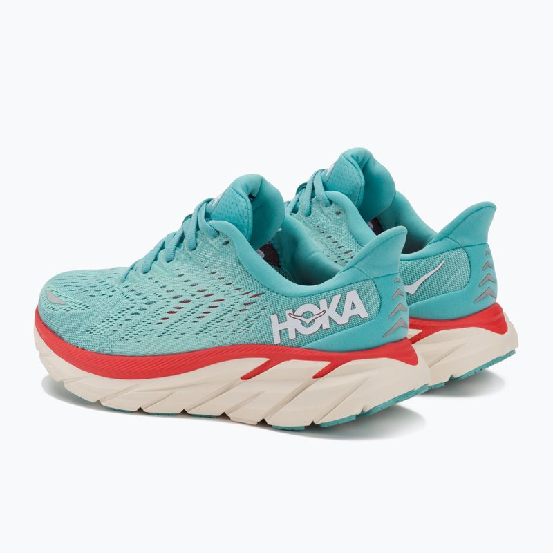 Scarpe da corsa da donna HOKA Clifton 8 Wide aquarelle/eggshell blue 3