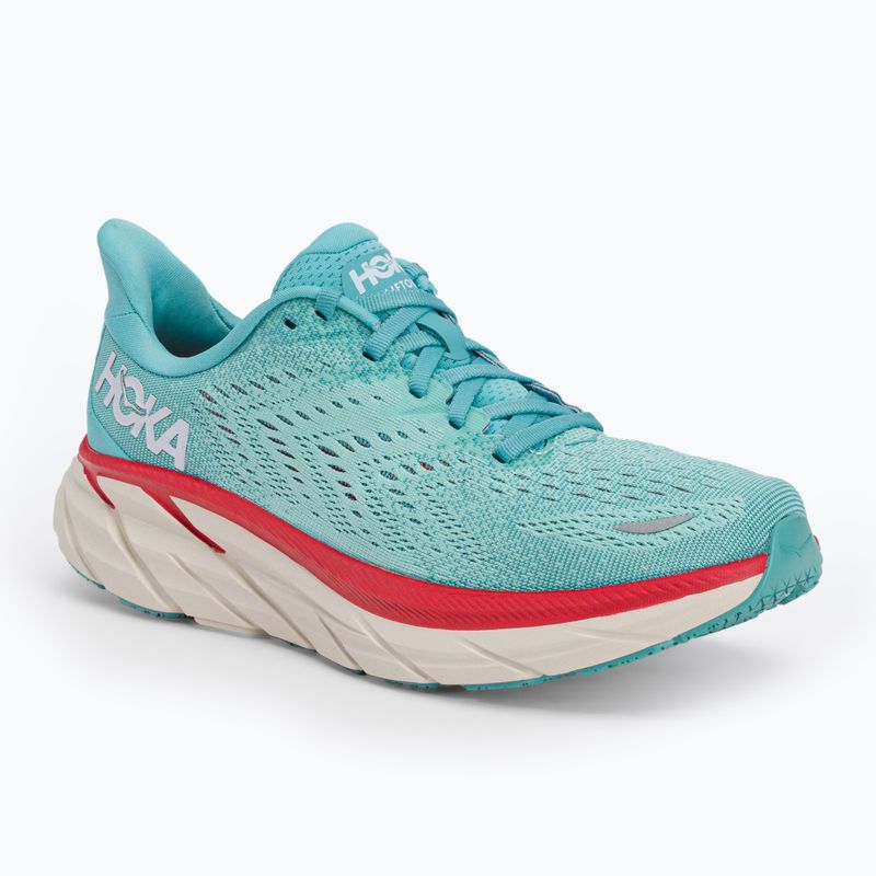 Scarpe da corsa da donna HOKA Clifton 8 aquarelle/eggshell blu