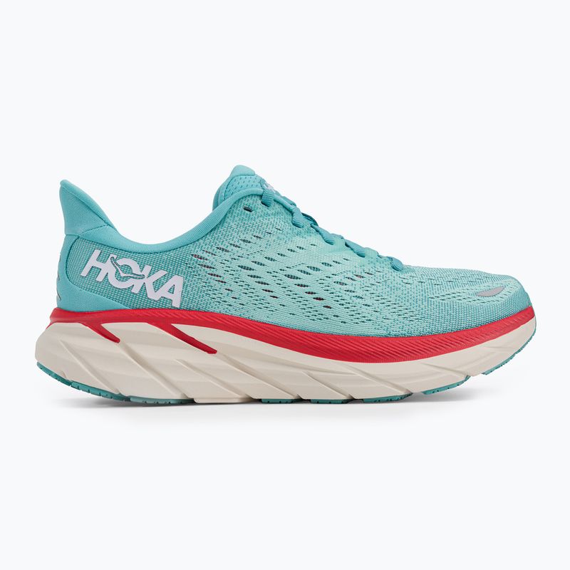 Scarpe da corsa da donna HOKA Clifton 8 aquarelle/eggshell blu 2