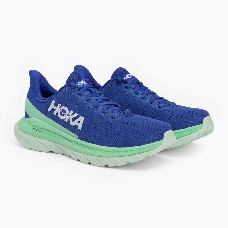 HOKA Mach 4 scarpe da corsa da uomo blu abbagliante/verde cenere 4